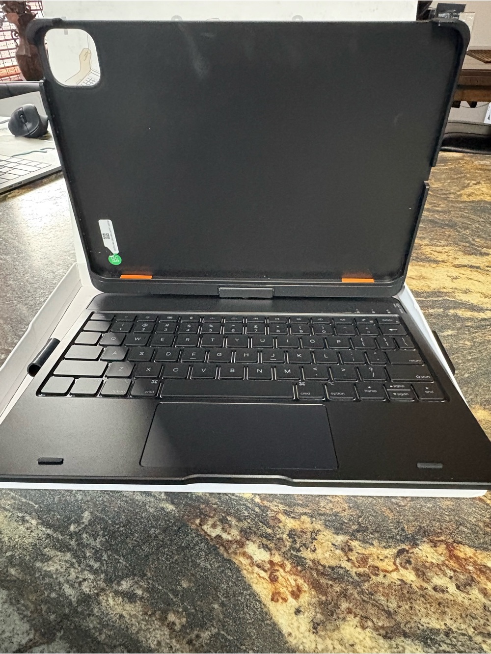 Black Laptop Keyboard Case for Tablet - Compatible Electronics Accessory